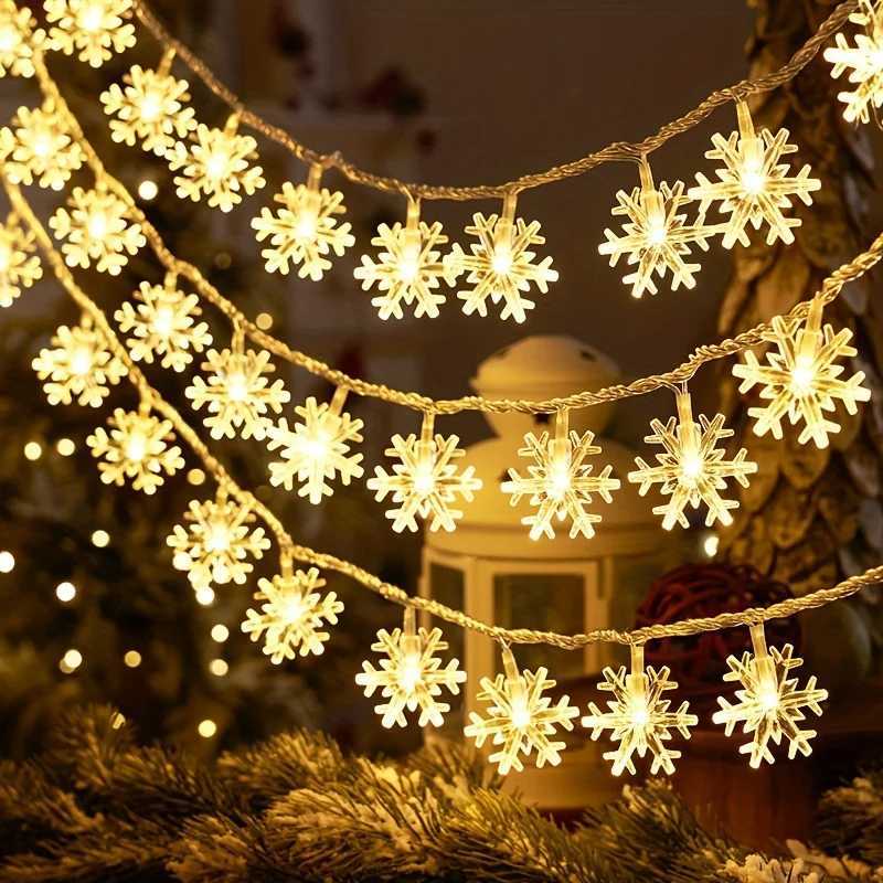 3m LED Snowflake Curtain Lights Romantic Christmas Curtain String Lights Fairy String Lights For Home Bedroom Indoor Decor C251024