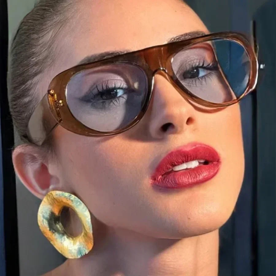 Trendy Oversized Circular Sunglasses Women and Men Fashionable Wide Leg Sunglasses Stylish Women Eyeglasses UV400 251023