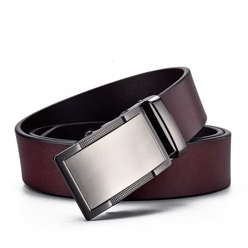 Men High Quality Real Genuine Leather Belt Business Cowskin Famous Brand Metal Automatic Buckle Belts Waist Straps for Jeans W251024