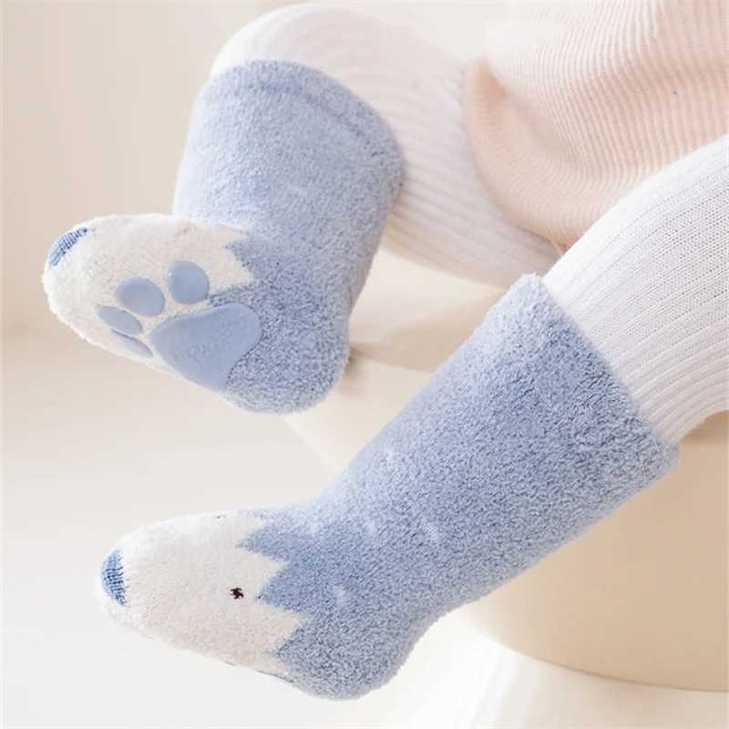 Lawadka Winter Newborn Baby Girl Boy Socks Anti Slip Coral Fleece Toddler Socks For Girls Boys Thick Warm Infant Baby Sock 03Y J251024