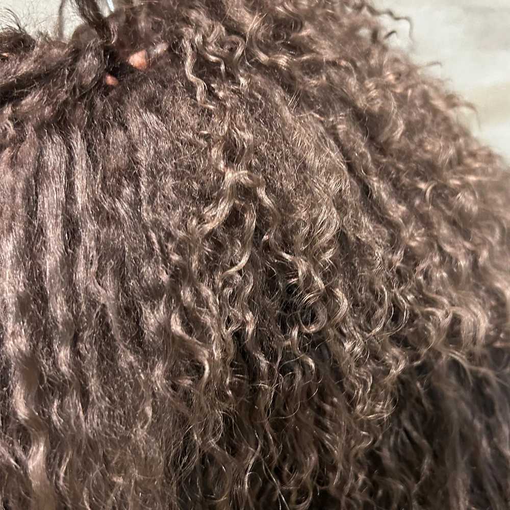 Dark Brown Mongolian Sheep Fur Coat Winter Warm Real Fur Cloth 2024 Natural Sheep Fur Clothes H251024