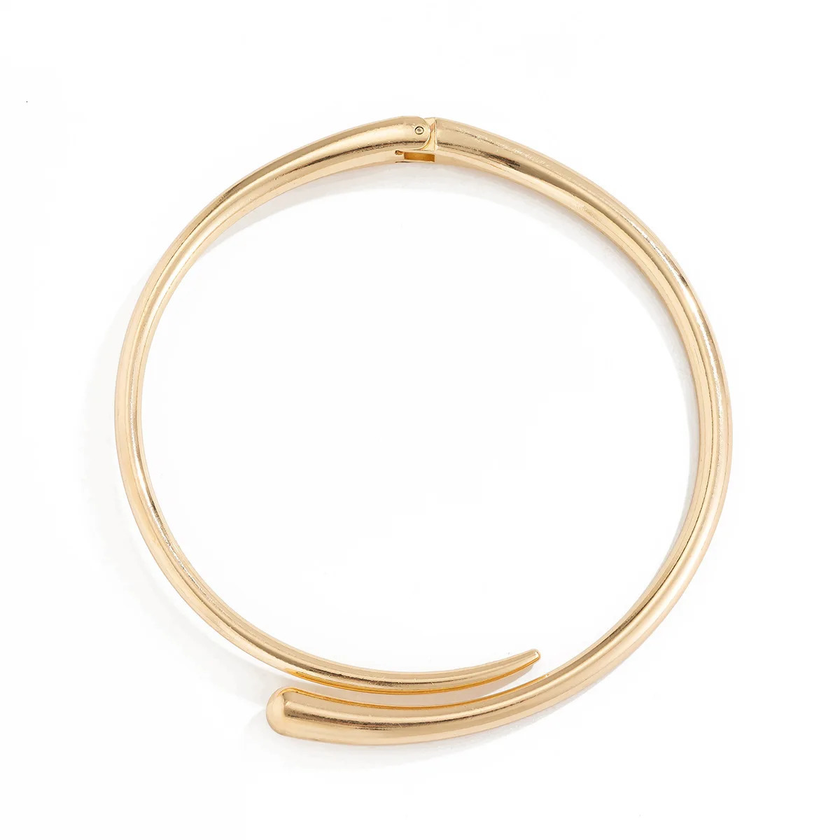 DIEZI Steampunk Irregular Clavicle Torques Necklace For Women Punk Gold Silver Color Statement Chokers Necklace Gift Jewelry 251016