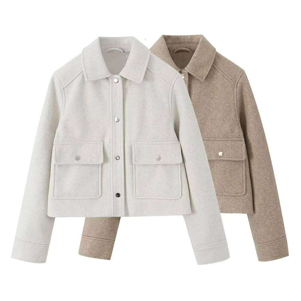 UNIZERA Autumn New Women S Casual Polo Collar Long Sleeve Texture Fashion Versatile Jacket Coat