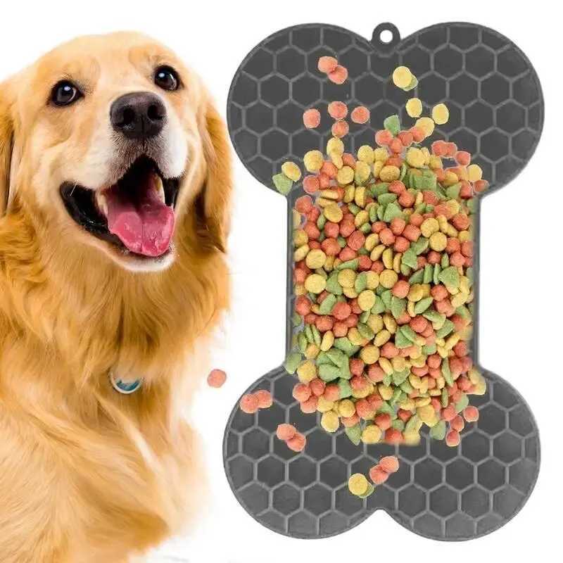 BoneShaped Silicone Dog Lick Pad Relieve Boredom Anxiety with Delicious Treats Y251023