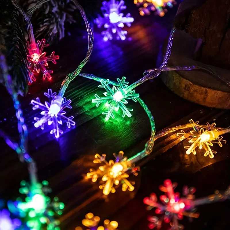3m LED Snowflake Curtain Lights Romantic Christmas Curtain String Lights Fairy String Lights For Home Bedroom Indoor Decor C251024