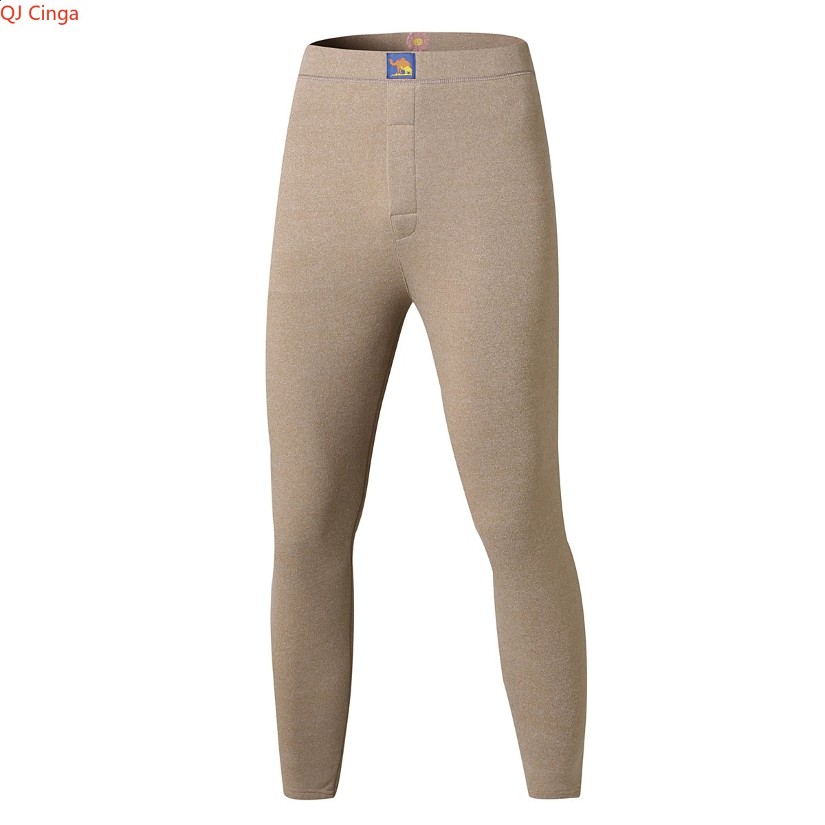 Winter Khaki Mens Thermal Underwear Bottoms Polyester and Spandex Blend Fabric for Warmth Pants Asian Sizes XL6XL 251018