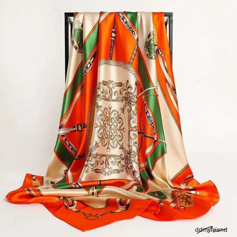 Large Silk Square Women, Elegant Satin Head Scarf For Hair, Neck, Or Handbag Decoration Ddmyfriend