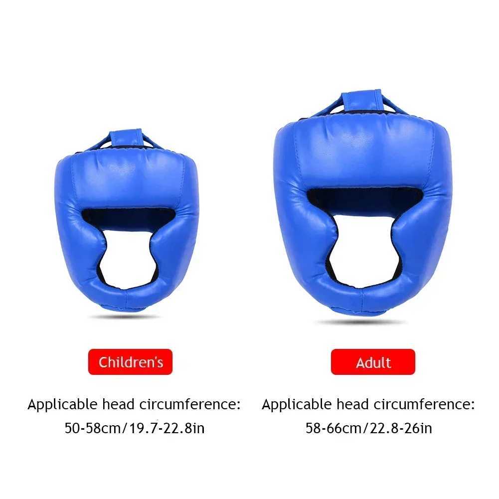 Fullcovered Pu Boxing Helmet Kids Adults Muay Thai Training Sparring Boxing Headgear Gym Equipment Taekwondo Head Guard Y251023