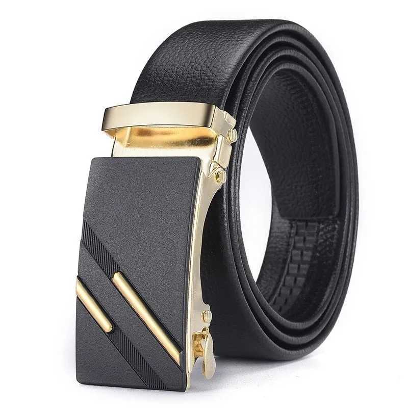 New Fashion Leisure Business Mens Belt Metal Automatic Buckle Brand Luxury Design Waist Belts For Men Strap MaleFor Ideal Gift W251024