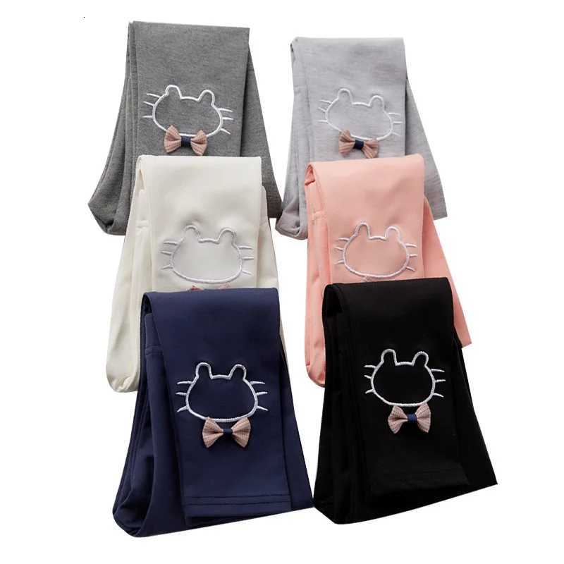 Baby Girl Pants Cartoon Cat Print Cotton Leggings Spring Autumn Childrens Skinny Pant Kid Long TrousersT251024
