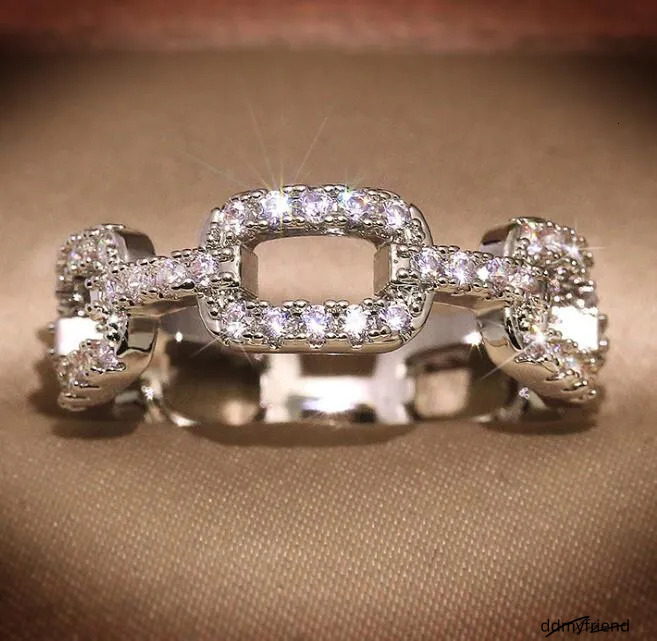 Sterling Sier CZ Ring Set - Elegant Cubic Zirconia Wedding Band For Women And Men Ddmyfriend
