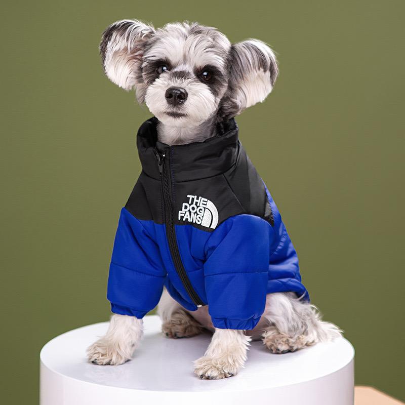 New Fashion Down Jacket Winter Designer Thick Warm Dog Schnauzer Reggie Doll French Bulldog Pet Clothes Wholesale