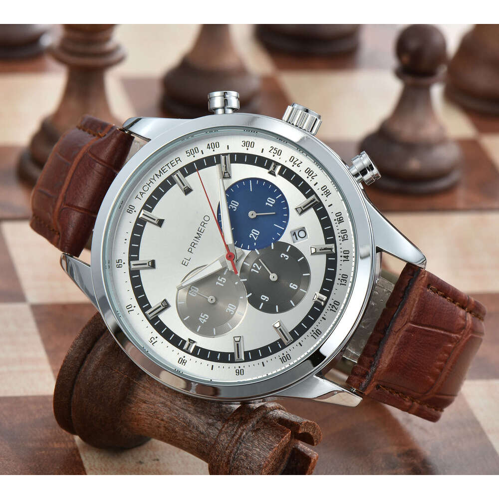2025 mens large dial waterproof quartz watch multifunctional 6 subdials outdoor sports fashion wristwatch for men