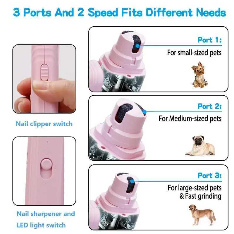 2 In 1 Pet Nail Clippers with Led Light Dog Cat Special Blood Line Scissors Multifunction Animals Paw Nail Trimmer Pet Supplies Z20251024