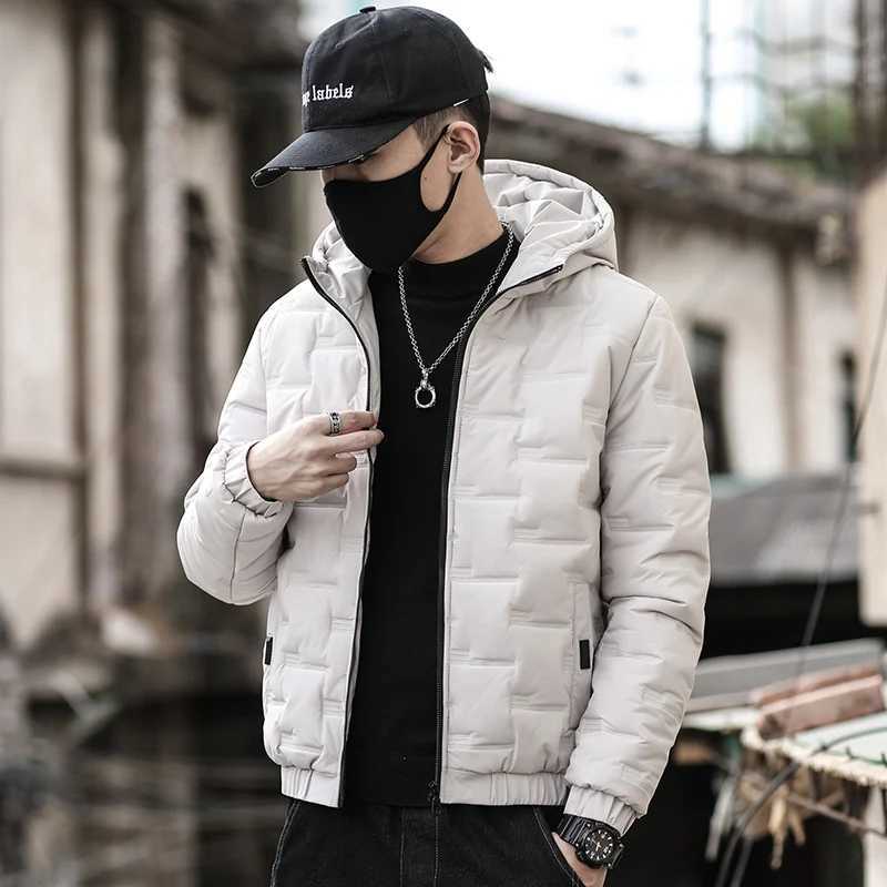 Winter Style Mens Hooded Warm Jacket Warm Windproof Short Daily Casual Down Jacket Cotton Warm Daily Coat parka padded jacket Z251024