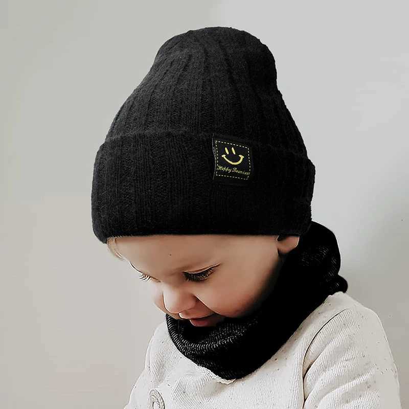 Autumn Winter Solid Color Baby Boys Girls Hat Knitted Soft Kids Beanie Cap For 06 Month Newborn Toddler Windproof Warm Hat 2025L251024