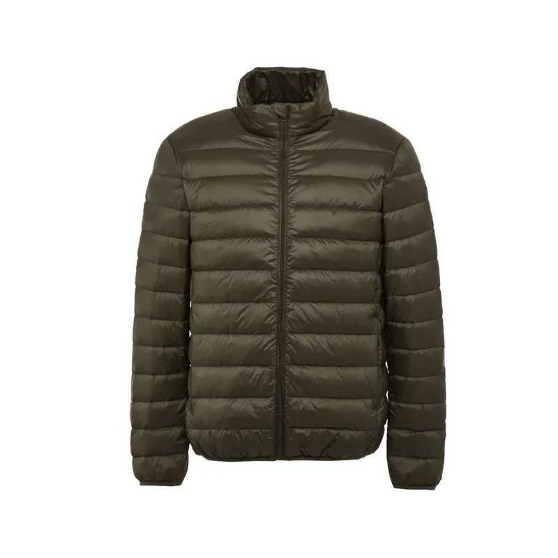 2025 010 Autumn Fashion Mens Ultra Light Duck Down Jackets Winter Feather Padded Puffy Coat Portable Warm Quilted Outerwear Z251024