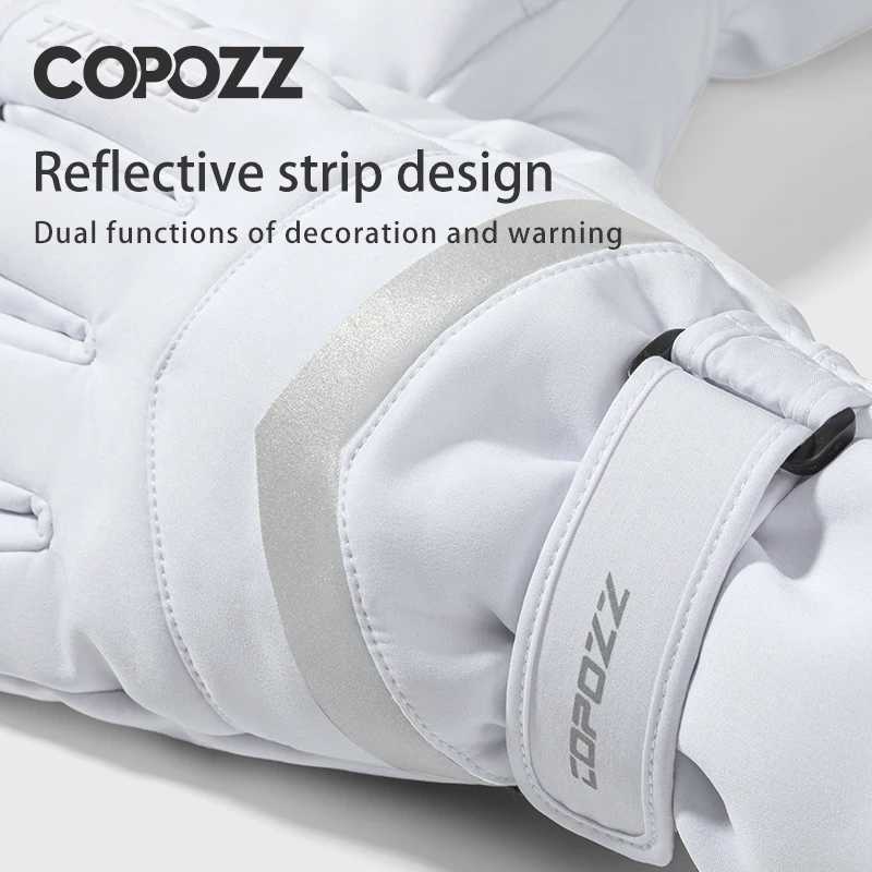COPOZZ New Winter Men Women Ski Gloves Windproof Warm Waterproof TouchScreen Nonslip Snowboard Snowmobile Thicken Skiing Glove J251106