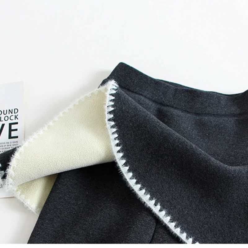 Winter Girl Clothes 310Y Kids Leggings Fake Two Piece Skirt Pants Warm Fleece Lined Cotton Solid Color Thickened TrousersT251024
