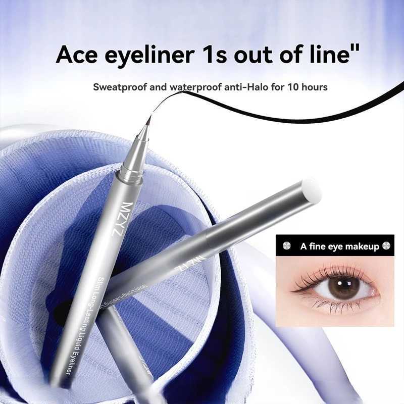 Eyeliner Pen Waterproof Sweat Proof Anti Rubbing Non Smudging Durable Novice Pseudo Plain Color 001mm Super Fine Brush MakeupL251024