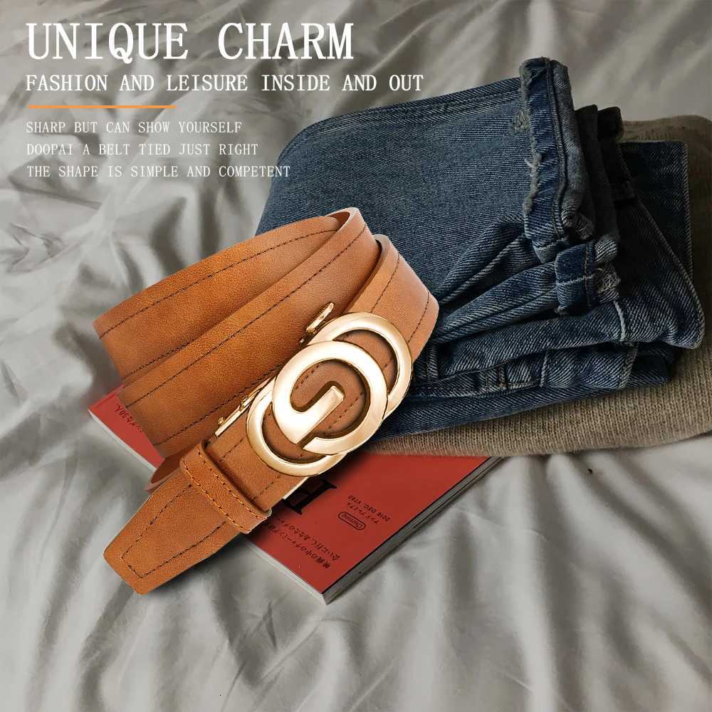 Mens Belt Metal GBuckle PU Leather Belt High Quality Belts for Women Luxury Designer Brand Mens Black Belt W251024