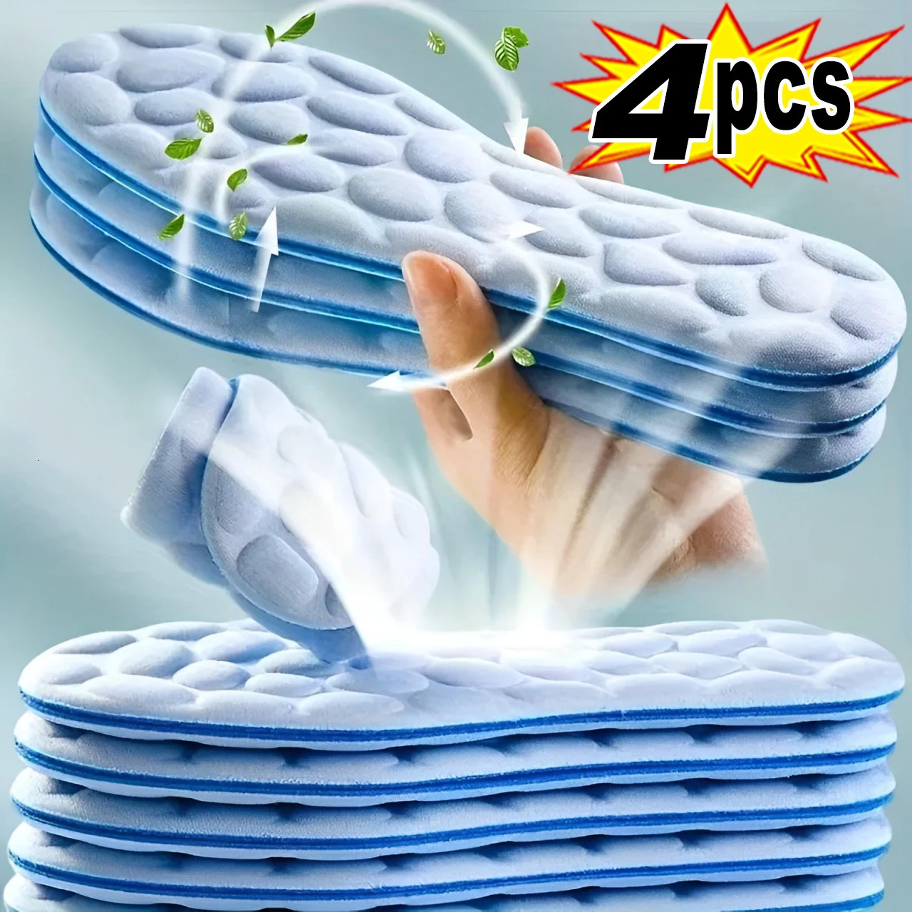 24pcs Soft Massage Memory Foam Insoles for Women Men Sport Running Shoes Sole Breathable Cushion Pads Feet Orthopedic Insoles251020