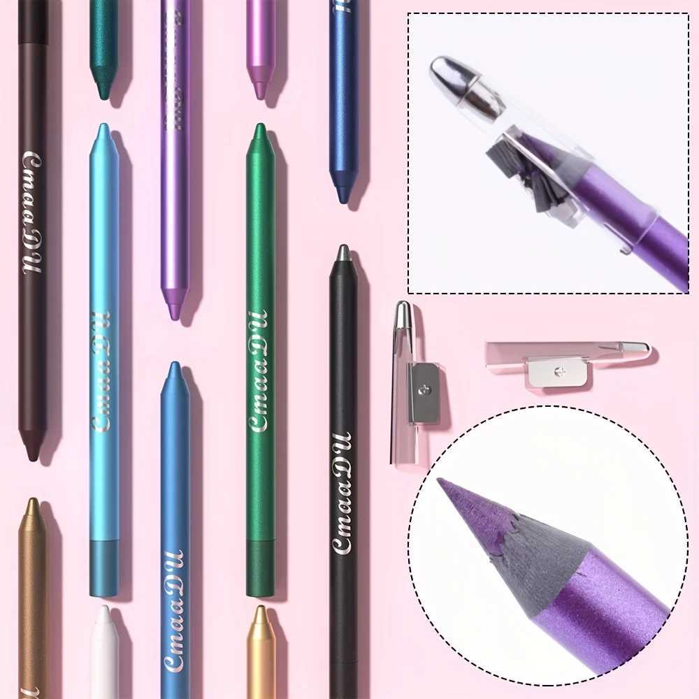 CmaaDu 12 Pcs Set of Waterproof Eyeliner Pens with Shimmering Effects Includes Eyeshadow Durable and Easy to Color HighlighterL251024