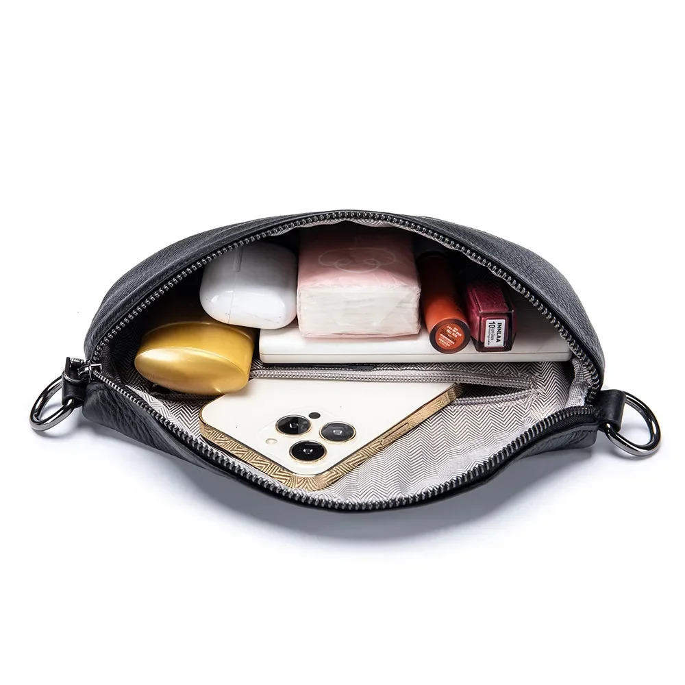 Genuine Leather Small Chest Bag for Women Simple Versatile Shoulder Trendy FirstLayer Cowhide Phone Pouch Purse 251014