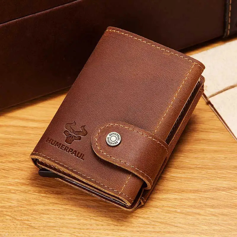 Slim Male Walet y Hasp Purse Short Men Wallets Genuine Leather Bank Card Holder Credit Travel Credential Coin Money Bag 251014