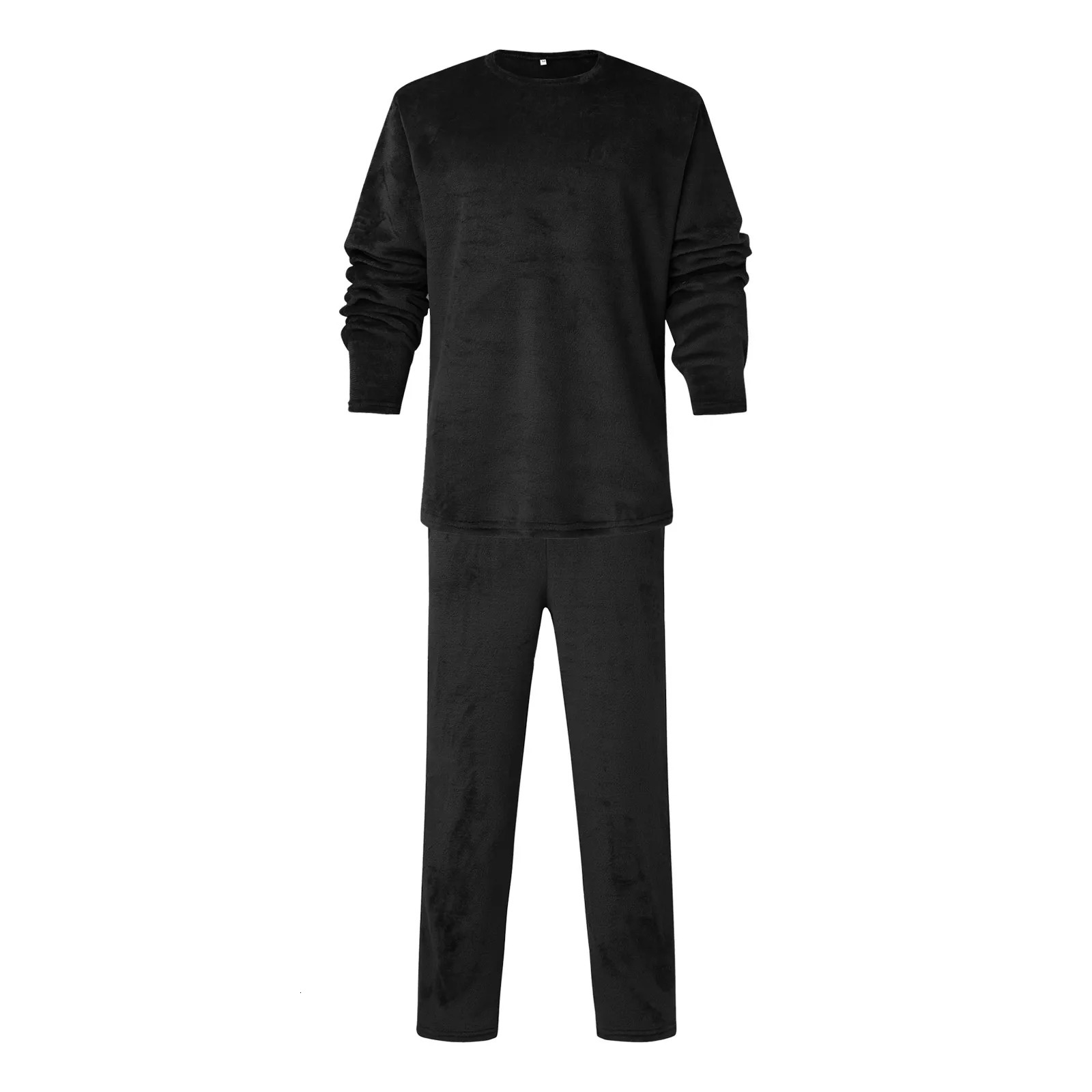 Winter Flannel Pajamas Men Korean Style Solid Color Sleepwear Padded LongSleeved Loose Fit Nightwear Homewear Set Loungewear 251021