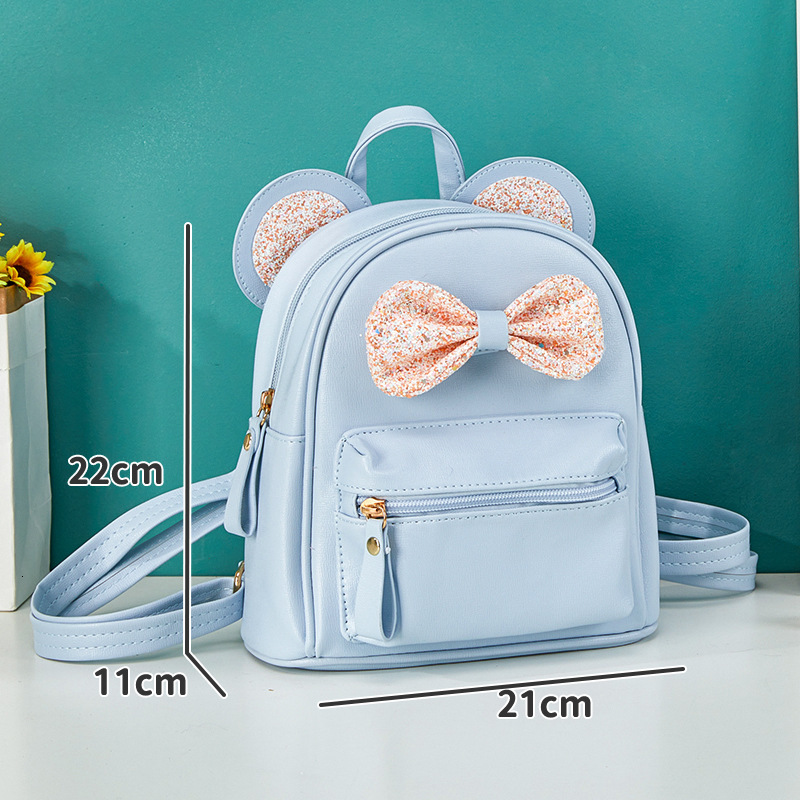 New designer little girl fashionable and adorable multifunctional backpack for children's travel, outdoor butterfly bow, kindergarten baby backpa