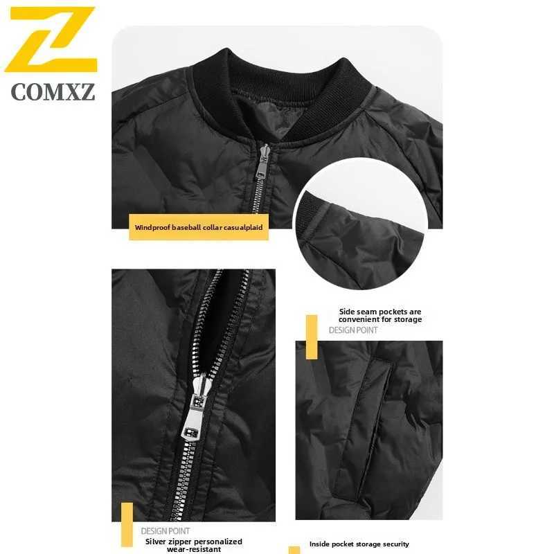 Mens Parka Coat 2025 Baseball Collar Windproof Warm Camping Winter Jacket Outdoor Travel Skiing Commuting Thick Bread Jacket Z251024
