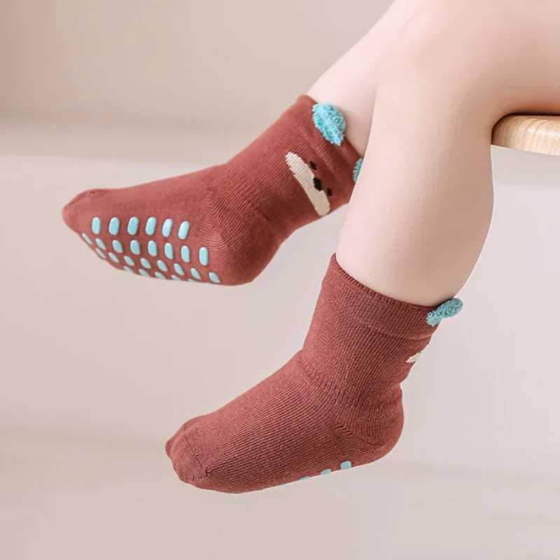 Childrens Socks For Girls Boys Cotton Fashion Autumn Winter Kids Boy Girl Sock Cute Soft Baby Toddler Home Sock Anti Slip 35Y J251024