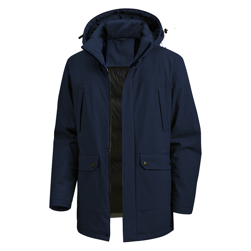 Designer Hoodie Jacket Tracksuit Men Polo Veste Coat 2025 Winter Jacket Cross-border E-commerce Men's Jacket New Mid-length Windproof Stand Colla