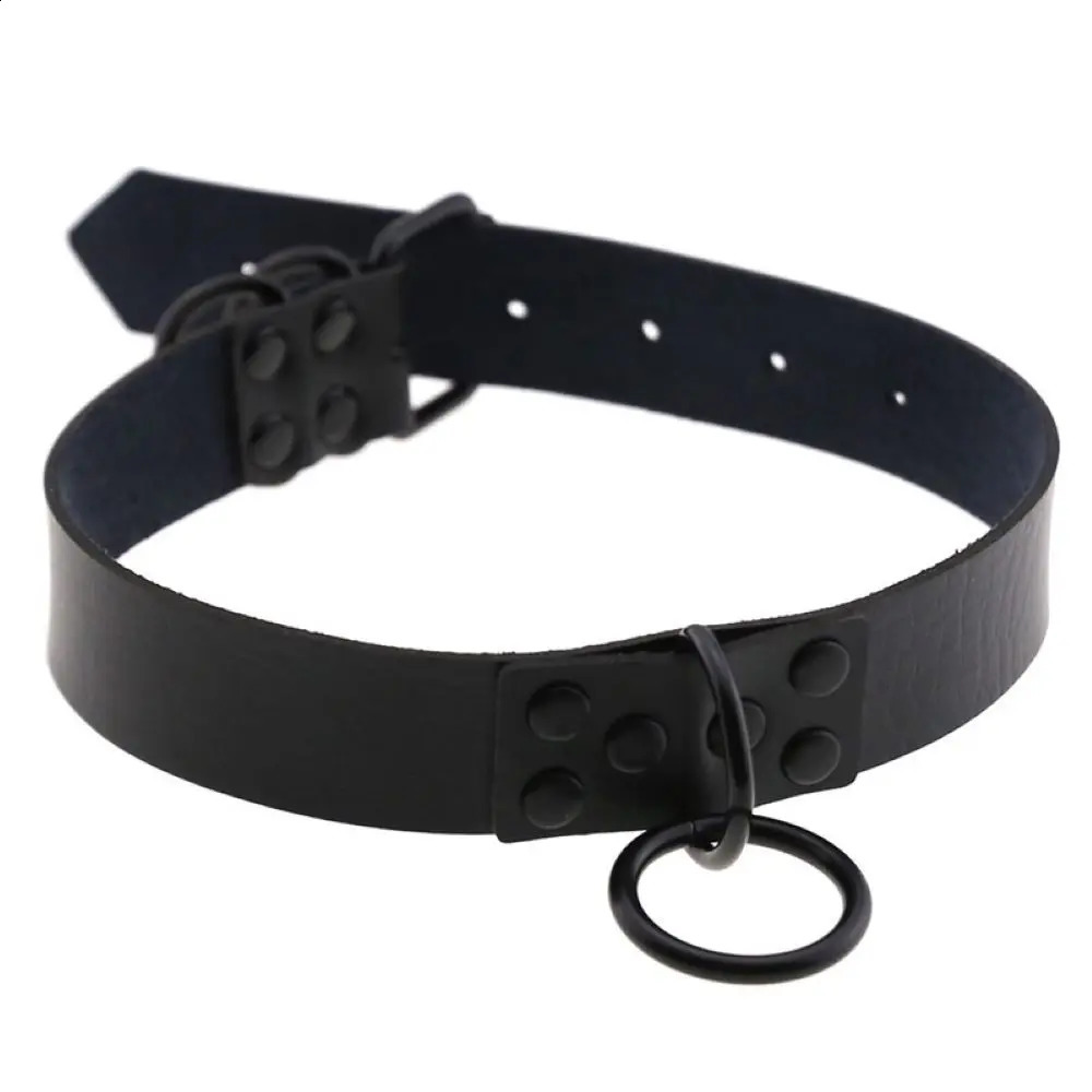 Black Red Punk Gothic Choker Necklace Handmade Collar belt Necklaces Leather choker party jewelry chunky necklace 251023