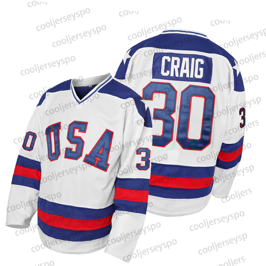 In Stock 1980 USA Hockey Jerseys 21 Eruzione 96 CONWAY 30 Craig 17 Ocallahan Stitched Fast Shipping Embroidered Polyester Retro Classic Sportswear Jer