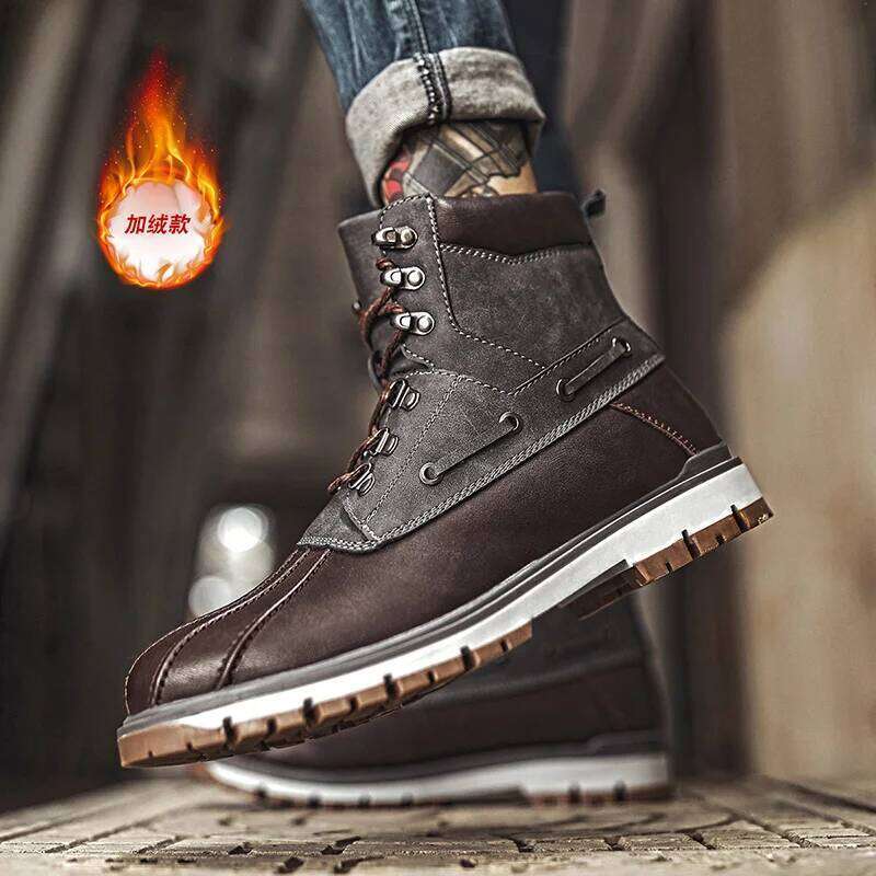 Extra 47 Outdoor Winter Snow Training Work Boots, Waterproof, Anti-Slip And Warm, Autumn Men's Shoes