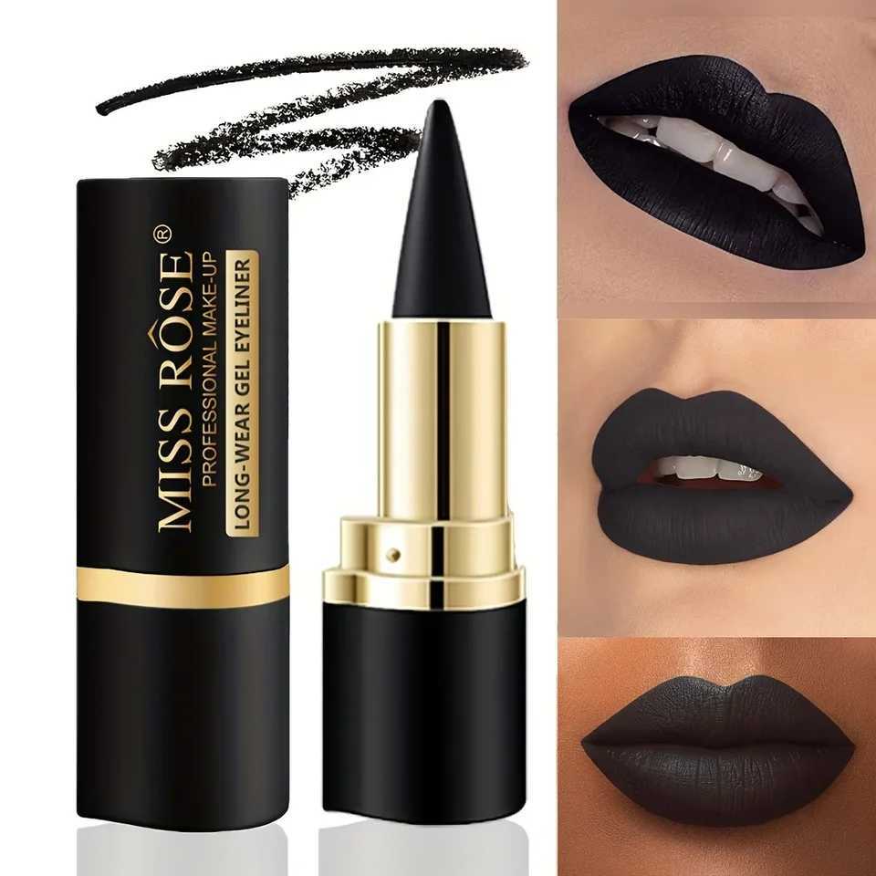 2PCS Matte WaterproofSmudge Proof Eyeliner Balm Black Lip liner Solid Eyeliner Balm Eyeshadow Makeup for Women CosmeticsL251024