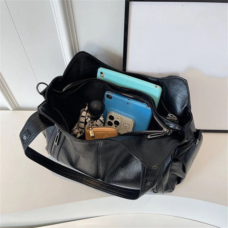 Soft Interior Compartment Shoulder Bags High Quality Contrasting Colors Crossbody Bags for Women Fashion Pu Leather Handbags 251023ww