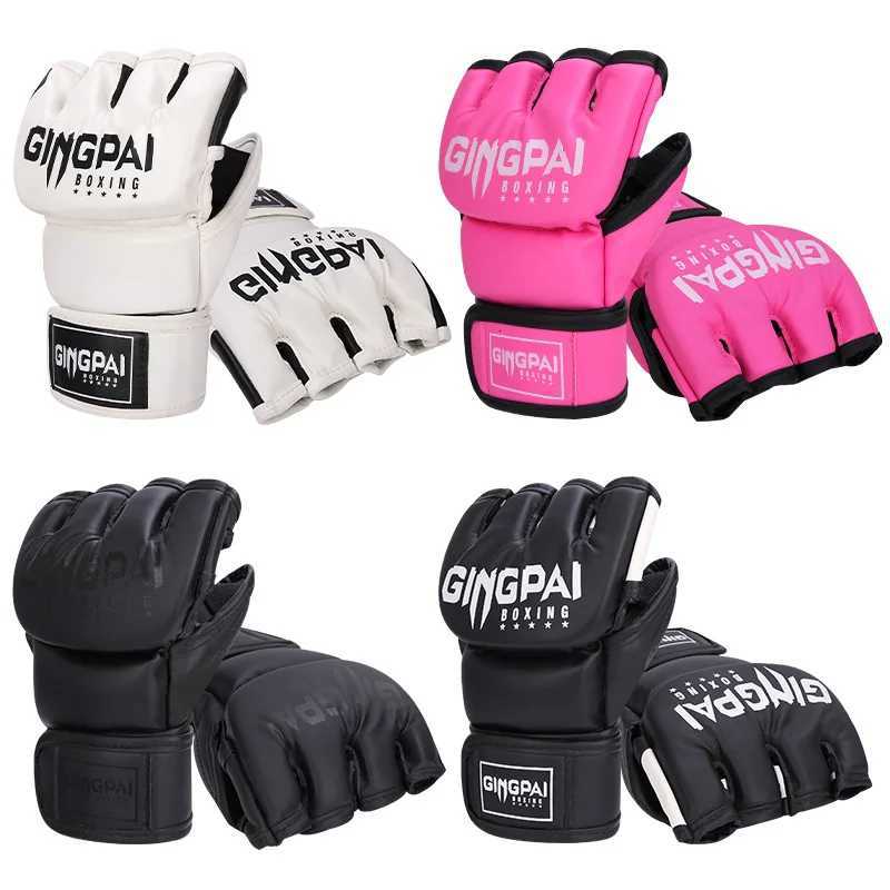 Half Finger Boxing GlovesAdult Unisex Boxing Gloves Five Finger Breathable Practical Mma Training GlovesSanda Fighting Gloves Y251023
