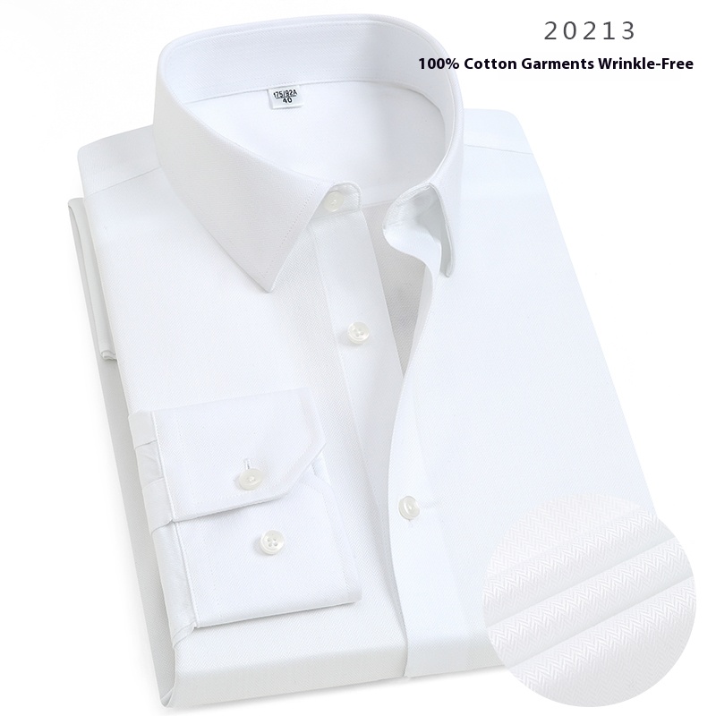 DP Ready-to-Wear Non-Iron Long-Sleeve Shirt Business Formal 100% Cotton Men's Shirt