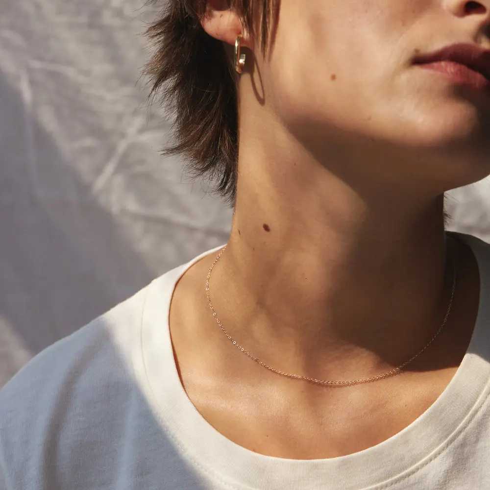 Fine Chain Necklace Stainl Steel Gold Color Pendants Short Long Statement Women Colar Gift Stainl Steel Jewelry WholesaleXJ251024
