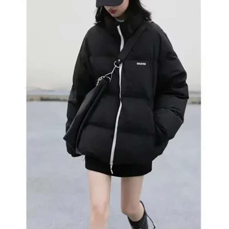 Women Coats Streetwear Solid 90 White Duck Stand Collar Female Down Jacket Warm Ladies Overcoat Winter 2025