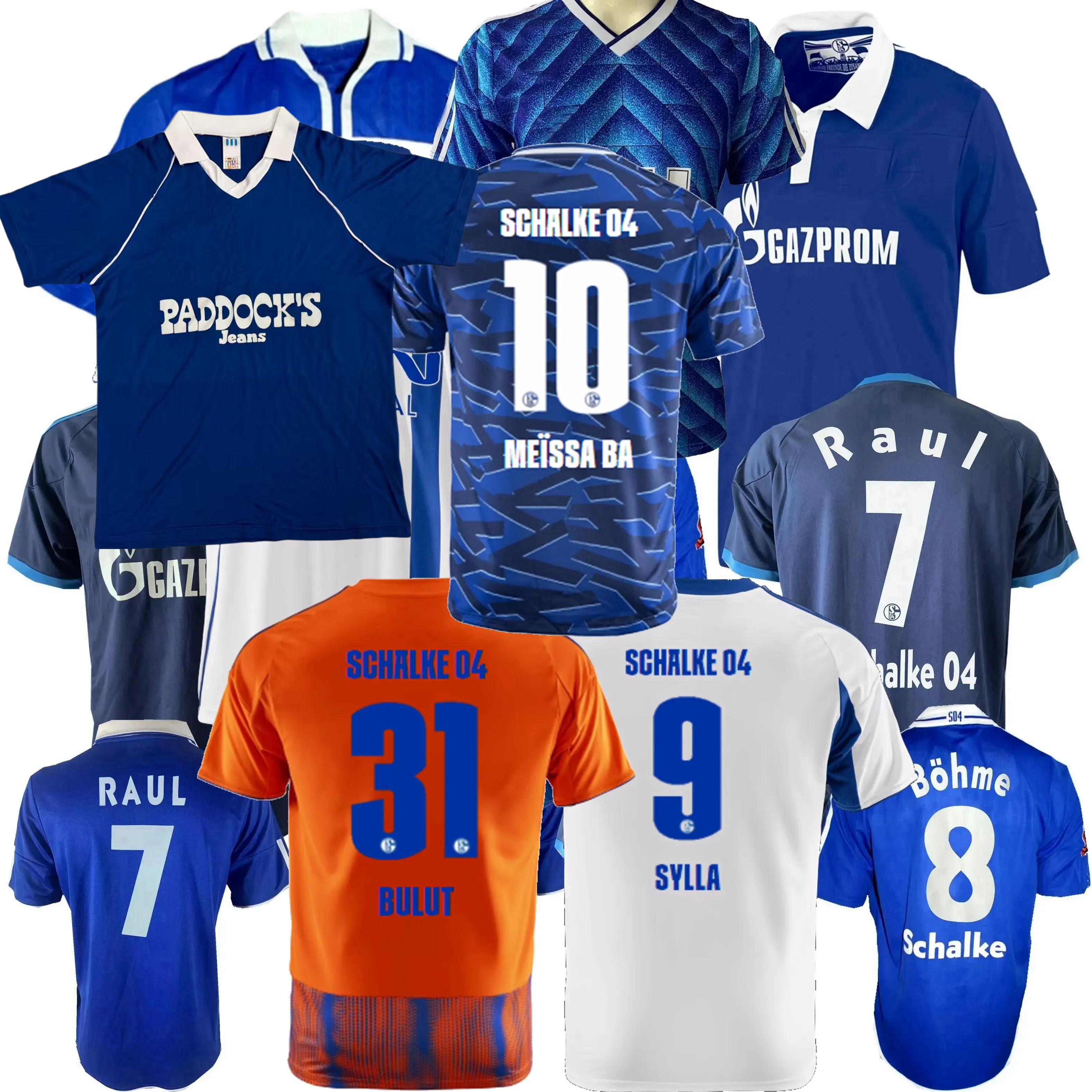 1984 85 1992 93 94 96 97 98 99 2000 01 02 2010 11 12 FC Schalke 04 retro 2025 2026 Meissa Ba Soccer Jerseys Moller Raul Rakitic Uchida Huntelaar classic football shirt