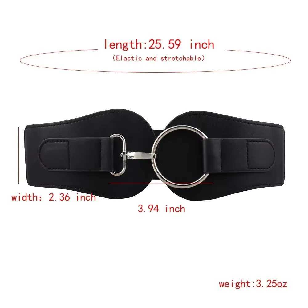 1pc Broad Red Elastic Corset Belt For Women White Elastic Waist Belts For Women Plus Size Dress Belt Easy Black Pretina W251024