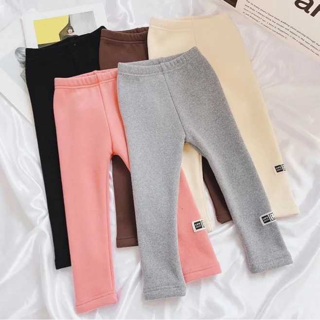 1pcs Autumn Winter Girls Leggings Baby Plush Pants Kids Thermal Pants Children Fashion Korean Version Trousers Casual BottomsT251024