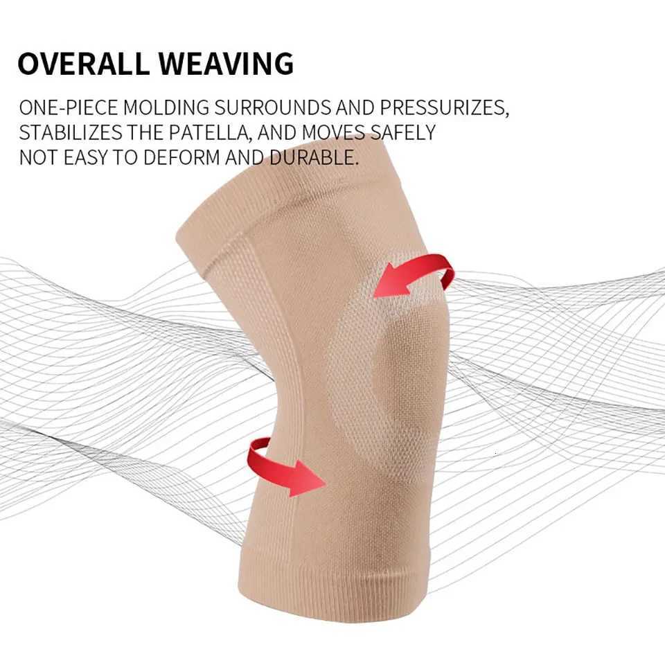 1Pair Summer Ultra Thin Knee Support Brace Sports Knee Pads Gym Running Knee Protector Meniscus Arthritis Injury Ease Knee PainW251024