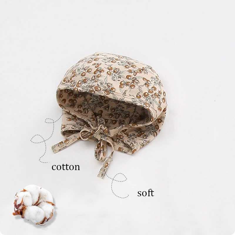 Cotton Baby Hats Floral Girl Boy Sun Hat Soft Newborn Bonnet Toddler Summer Adjustable Cap Children Outdoor Hair AccessoriesL251024