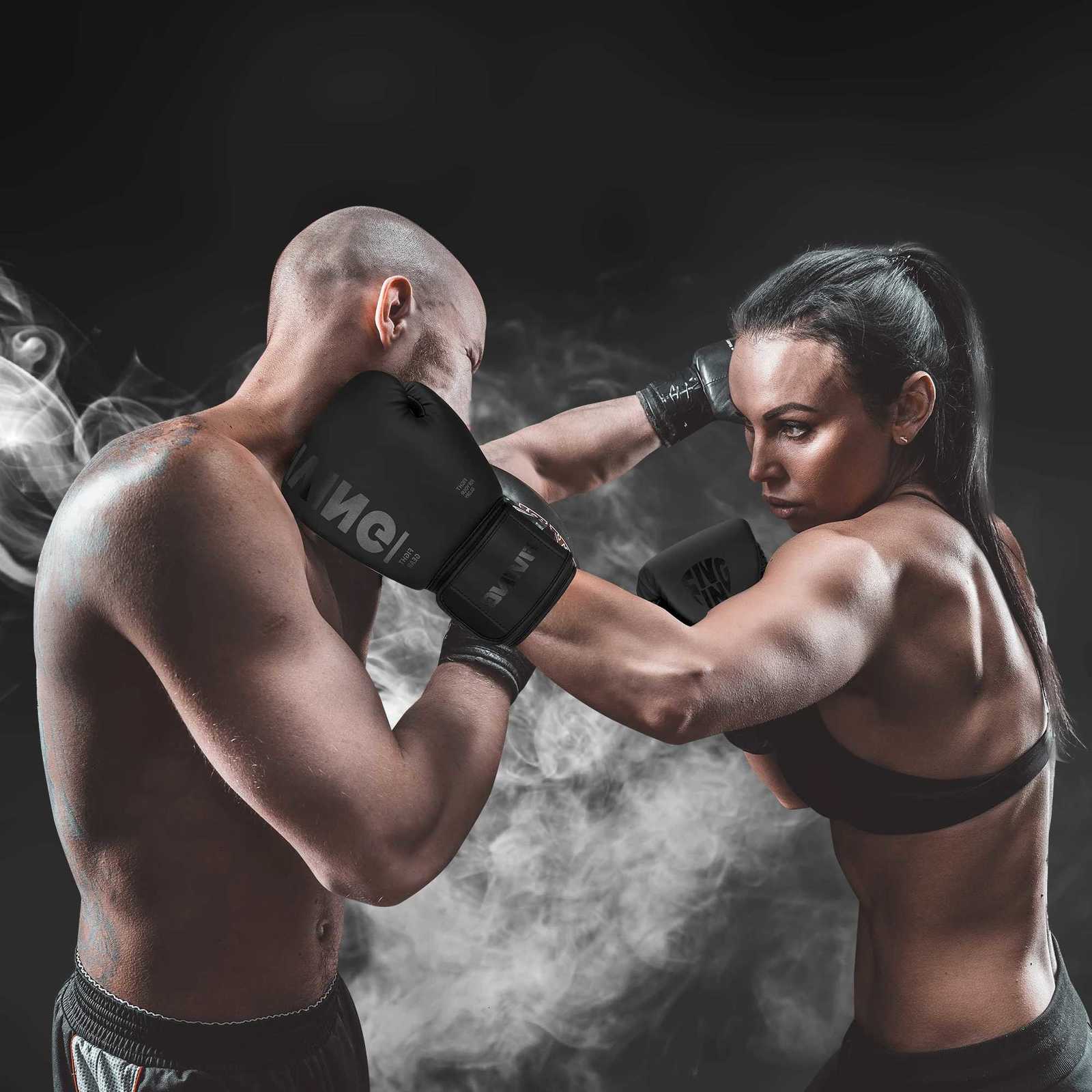 FIVING boxing gloves PU leather for men and women professional training sparring suitable for boxing MMA taekwondo wrestling Y251023