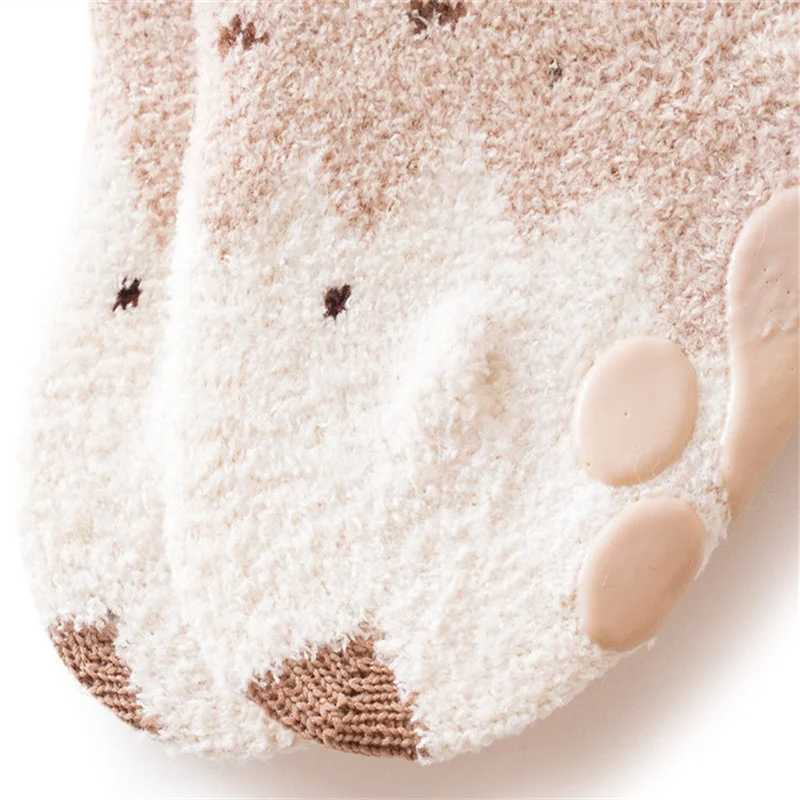 Lawadka Winter Newborn Baby Girl Boy Socks Anti Slip Coral Fleece Toddler Socks For Girls Boys Thick Warm Infant Baby Sock 03Y J251024